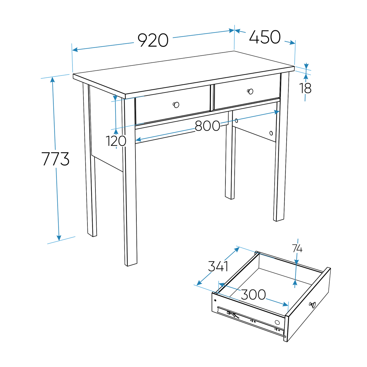 SAGA dressing table